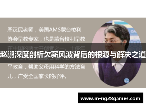 赵鹏深度剖析欠薪风波背后的根源与解决之道 赵鹏深度剖析欠薪风波背后的根源与解决之道