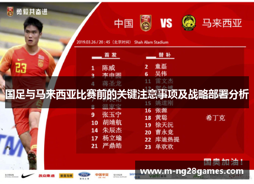 国足与马来西亚比赛前的关键注意事项及战略部署分析