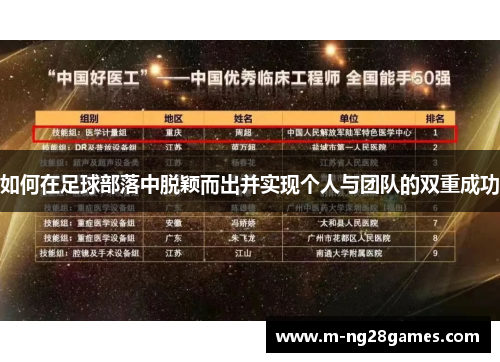 如何在足球部落中脱颖而出并实现个人与团队的双重成功 如何在足球部落中脱颖而出并实现个人与团队的双重成功